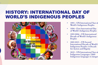 Screenshot of slide from Maui Hudson’s presentation on International Day of the World’s Indigenous Peoples.