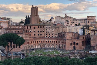 Overlooking the Trajan’s Forum