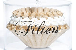 Clearly Displayed Coffee Filter Holder | Image