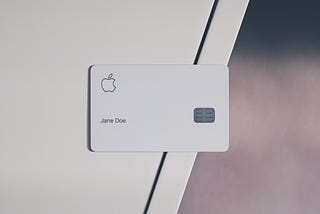An apple cerdit card on a desk