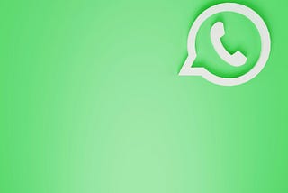 a WhatsApp logo against a green background.