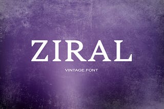 Ziral Font