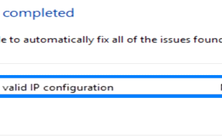 Ethernet Doesn’t Have A Valid IP Configuration