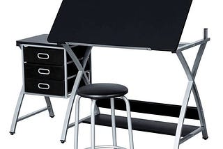 yaheetech-adjustable-drafting-table-drawing-station-black-1