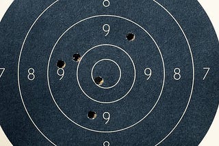 Upclose image of a shooting target