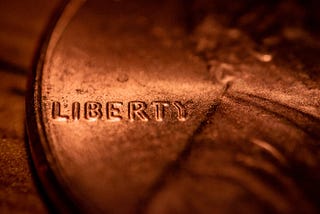 close up of an American penny