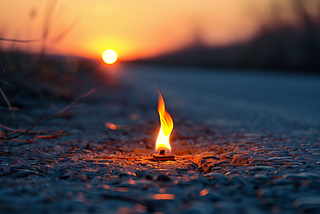 A small flame