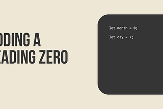 Adding a Leading Zero in 1 Line in JavaScript