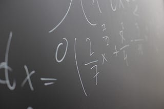 Formula in chalk on a blackboard