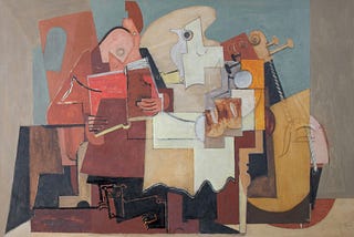 a cubist painting — painter unknown