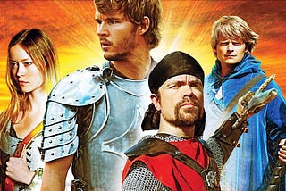 Movie Poster for Knights of Badassdom featuring Summer Glau, Ryan Kwanten, Peter Dinklage, and Steve Zahn.