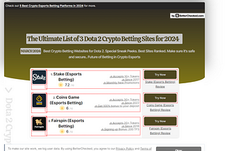 The Ultimate List of 3 Dota 2 Crypto Betting Sites for 2024 | BetterChecked Reviews