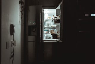 300 words about the long walk to the fridge