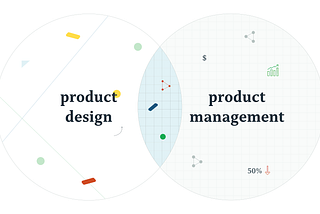 Product design and product management overlap in a venn diagram.