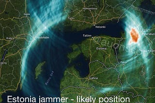 Geopolitics — Baltic States GPS Jamming — Russia blamed as some clever technical data analysis has pinned down the location as being near St Petersburg