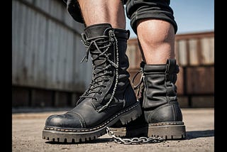 Combat-Boots-With-Chains-1