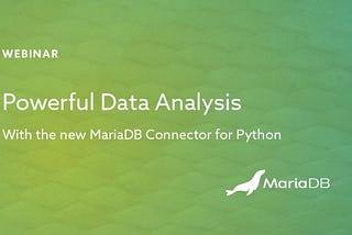 How to connect Python programs to MariaDB