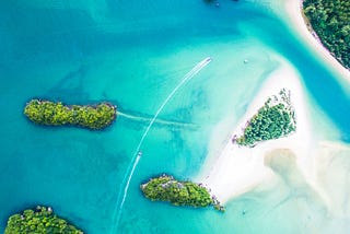 Tropical islands from the sky