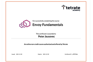 Envoy Fundamentals, a training course to enable faster adoption of Envoy Proxy