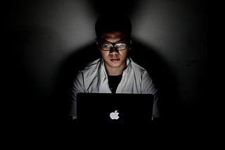 person writing code