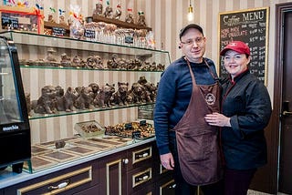 At Not Just Chocolate in Park Slope, Brooklyn, the specialty is the choclified pooch.