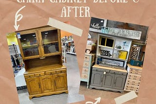 Painting an Old China Cabinet Before & After