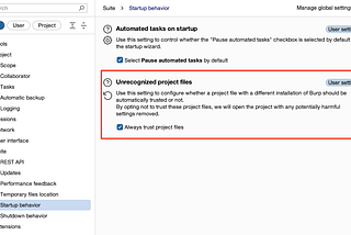 Burp Suite — ¿Confiar o no en Project Files?