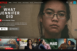 Animated image showing the Netflix website with all text assets localized first in English and then in Japanese.