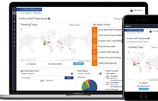 A screenshot of AirPortal with data visualizations