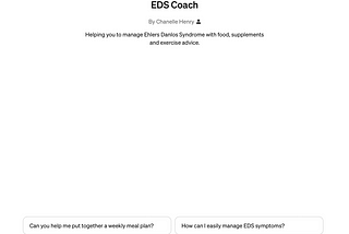 Introducing the EDS Coach: A Custom GPT Tailored for Those with Hypermobility Conditions