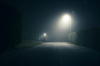 Please credit my portfolio adrien-brunat.com

A mysterious street during the night, full of mist.