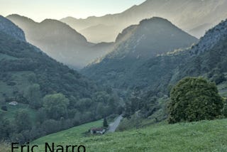 Mounts with fog in Asturias