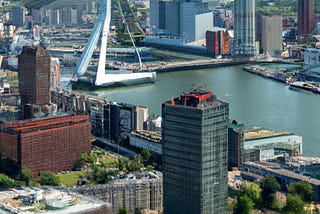 AI generated image of Rotterdam by Dall-e 2 from OpenAI