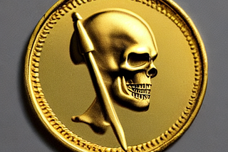 The other side of the coin. Complexity’s cost. (I created this image using the Stable Diffusion Artificial Intelligence model. Using the prompt: “a single gold coin featuring the grim reaper”.)