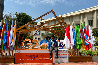 Photo of Adv. Abhishek Kumar attending G20 event