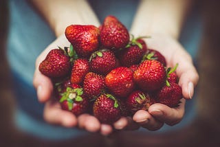 handful of strawberries