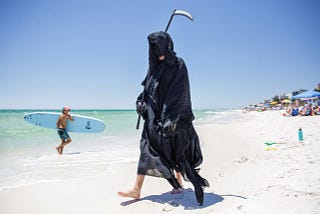 Grim Reaper Wonders If There’s More to Death than Just Work