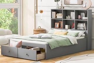full-size-platform-bedstorage-headboard-charging-station-and-2-drawers-gray-1