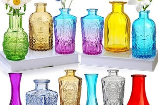 inftyle-colored-glass-bud-vase-set-of-12small-vintage-bud-vases-in-bulkmini-decor-vintage-vase-for-c-1
