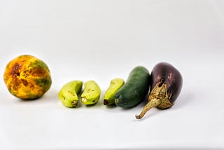 Rotting fruit and vegetables.