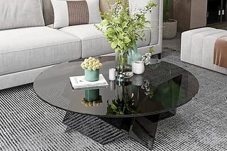 acrylic-black-round-coffee-table-in-geometric-abstract-art-deco-base-storage-shelves-1