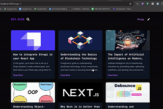 developer blog with strapi and next.js.gif