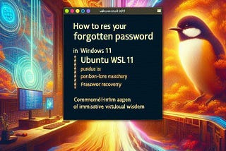 How to Reset Your Forgotten Sudo Password in Ubuntu WSL on Windows 11?