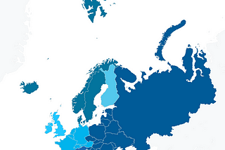 Map from 23 and Me showing Europe.