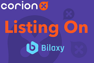 CorionX to be listed on Bilaxy Exchange