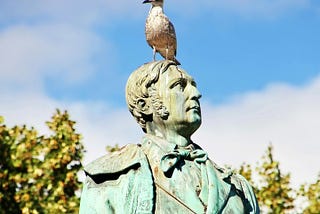 bird on a statue