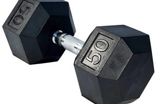 french-fitness-rubber-coated-hex-dumbbell-50-lbs-single-new-1