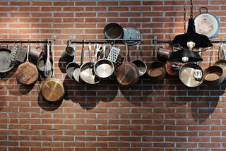 Assorted pots and pans