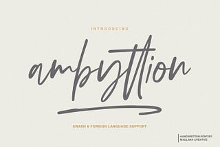 Ambyttion Font