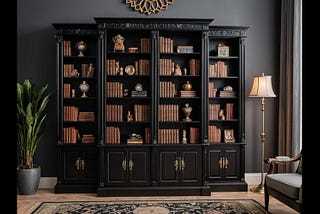 Black-Bookcase-With-Doors-1